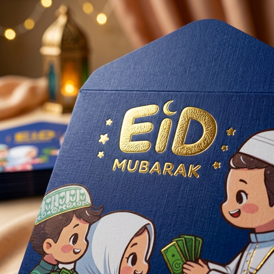 Eidi Envelope Pack of 8 – Premium Festive Cash Gift Envelopes for Eid