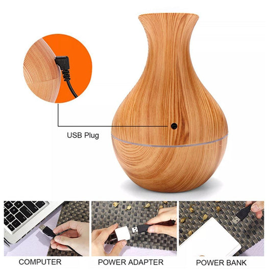 Mini Ultrasonic Aromatherapy Diffuser – Cool Mist Air Humidifier & Essential Oil Aroma Diffuser for Home, Office & Bedroom - Random Color