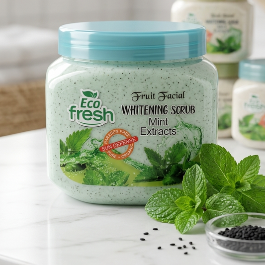 Eco Fresh Whitening Scrub 300ML β Deep Cleansing & Brightening Face and Body Scrub (Apricot Extracts)