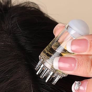 Portable Mini Hair Oil Applicator 6ml – Refillable Scalp Comb Oil Dispenser