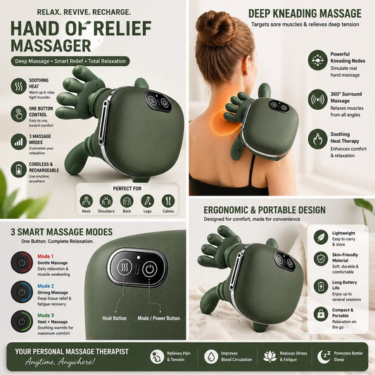 Professional Automatic Body Massager – Deep Tissue & Heat Therapy