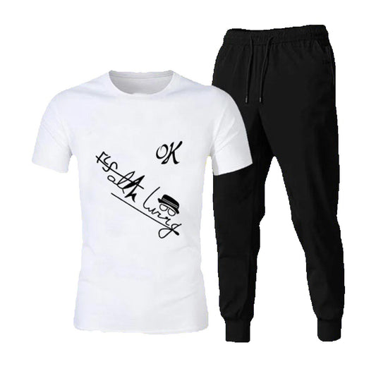Hot Men's Sale New Arrival Tracksuit | Best Quality Tracksuit For Men | Tracksuit For Gyms | T-Shirt & Trouser  - L