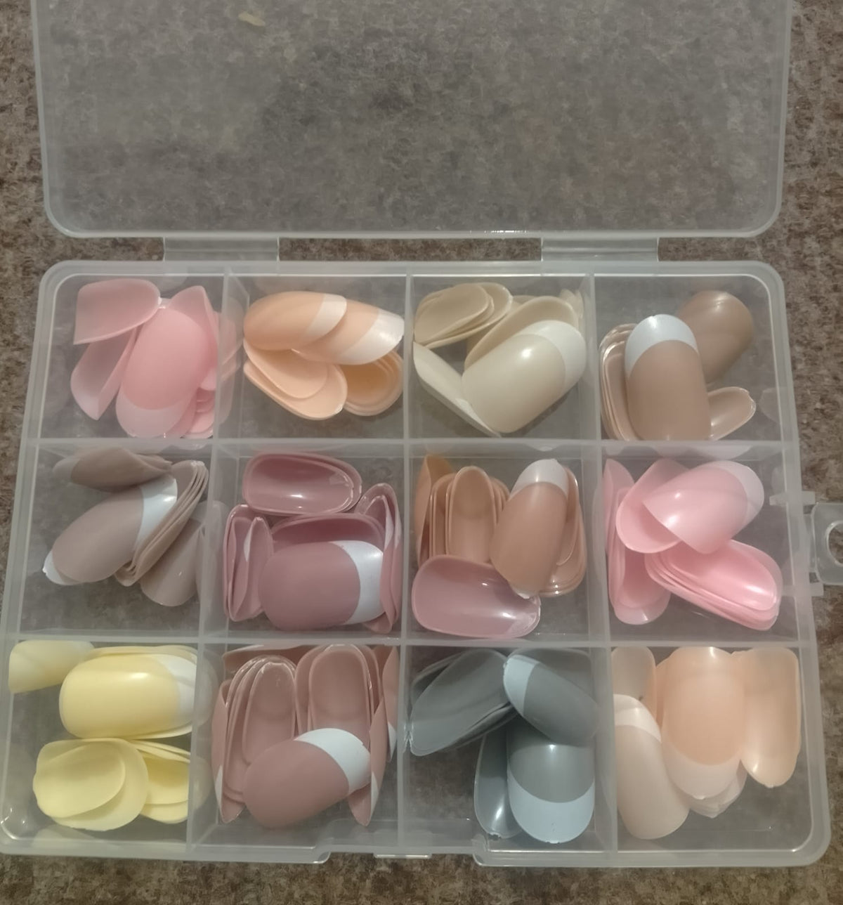 144 Pcs Multicolor Nails Box