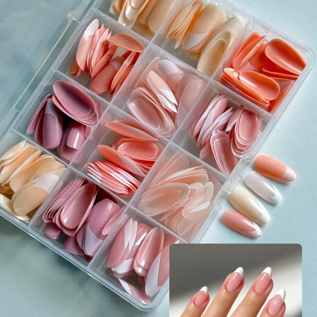 144 Pcs Multicolor Nails Box