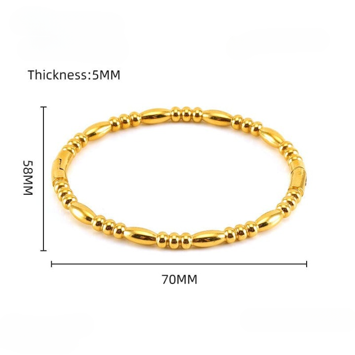 Filled Dots Bambo Korean Bangle - Jewelry Product Designed For Wrist