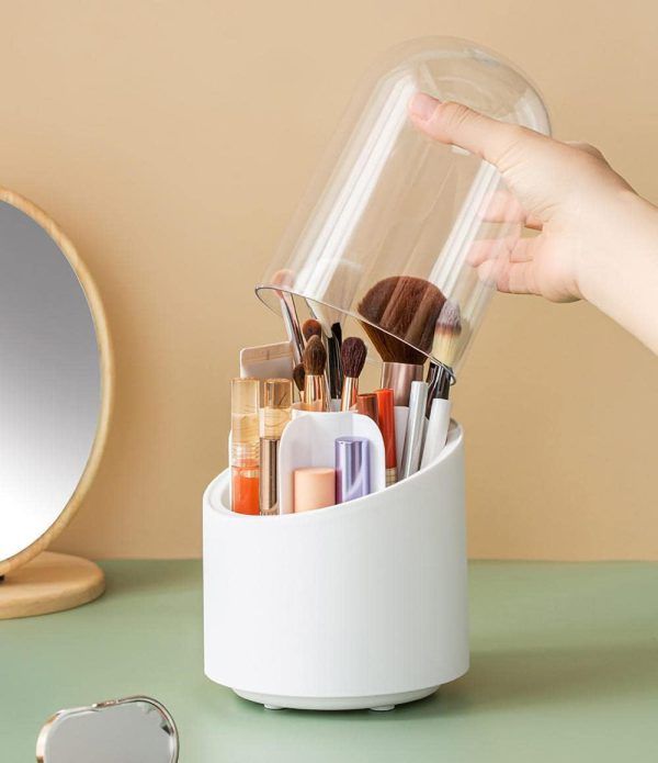 Rotating Makeup Brush Organizer