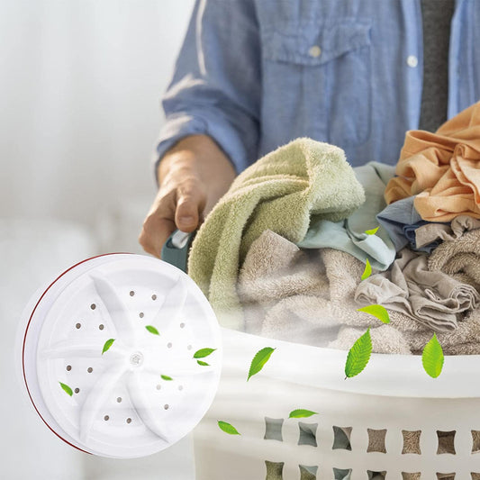 Portable Mini Ultrasonic Washing Machine – Compact Turbine Clothes Cleaner
