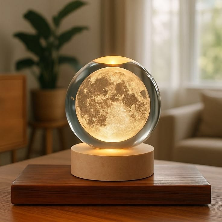 Crystal Moon Lamp