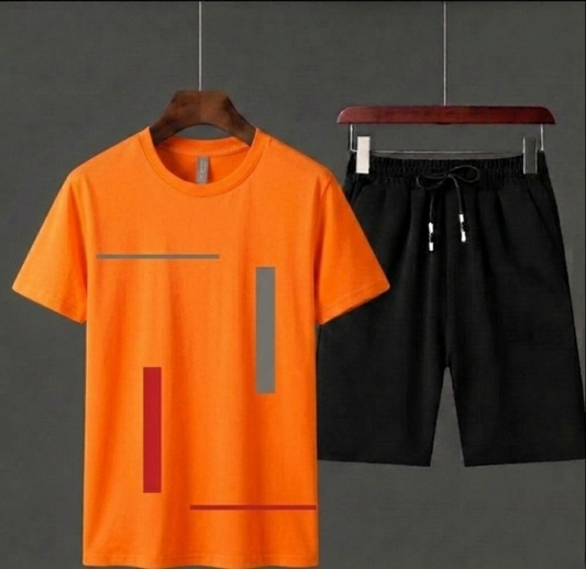 HY Boutique Men's Summer shirt & Shorts Tracksuit Set – Lightweight & Comfortable Casual Wear (Size Extra Large)
