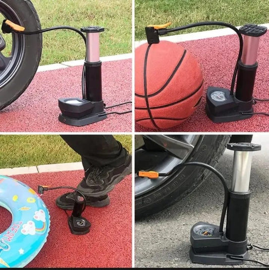 High Pressure Foot Air Pump with Pressure Gauge – Multi-Purpose Inflator
